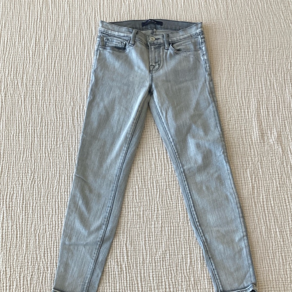 J Brand Size 25 Light Grey Denim Ankle Length
